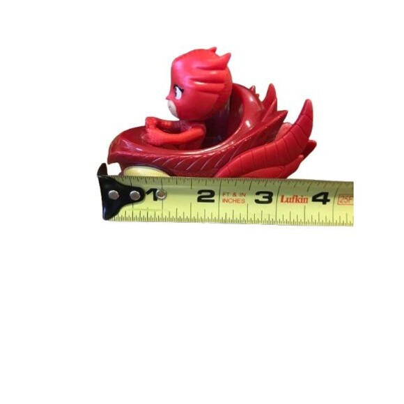PJ Masks Owlette Owl Glider Red Racer Car Vehicle 3" By Just Play - Picture 6 of 6